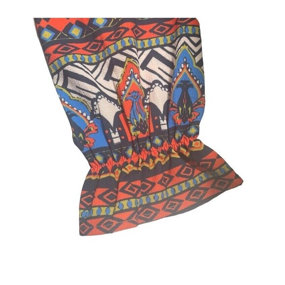 Jealous Tomato Off Shoulder LS Dress Aztec Floral Boho Artsy SMALL Above Knee - Picture 4 of 13